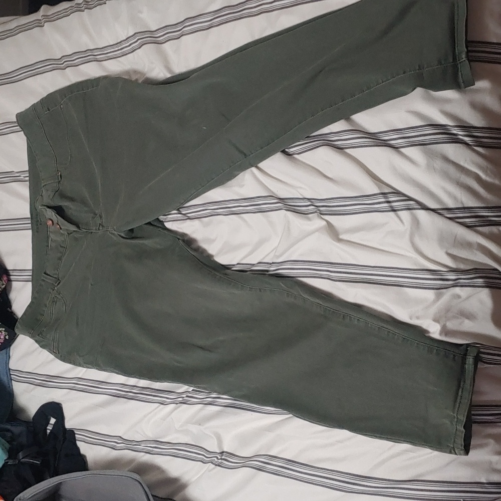 Olive Green high rise jeggings